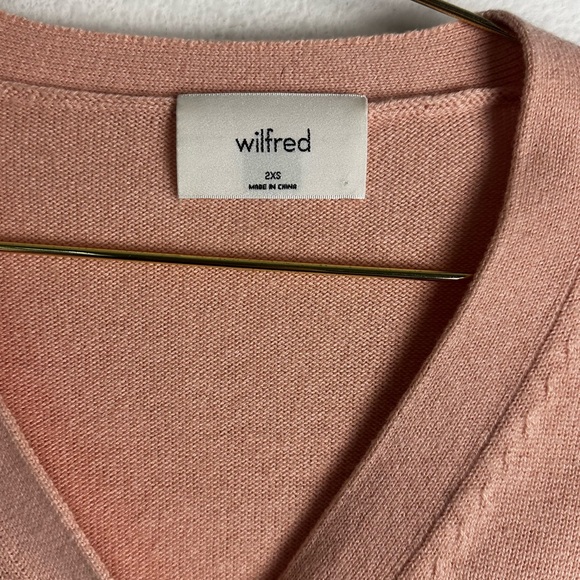 Aritzia Wilfred Pink Crop Cardigan Size XXS - Picture 3 of 4
